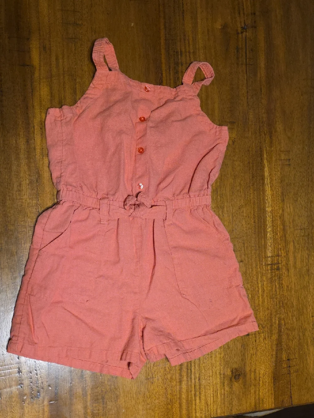 Old Navy Girls Coral Sleeveless Romper - L(10-12)